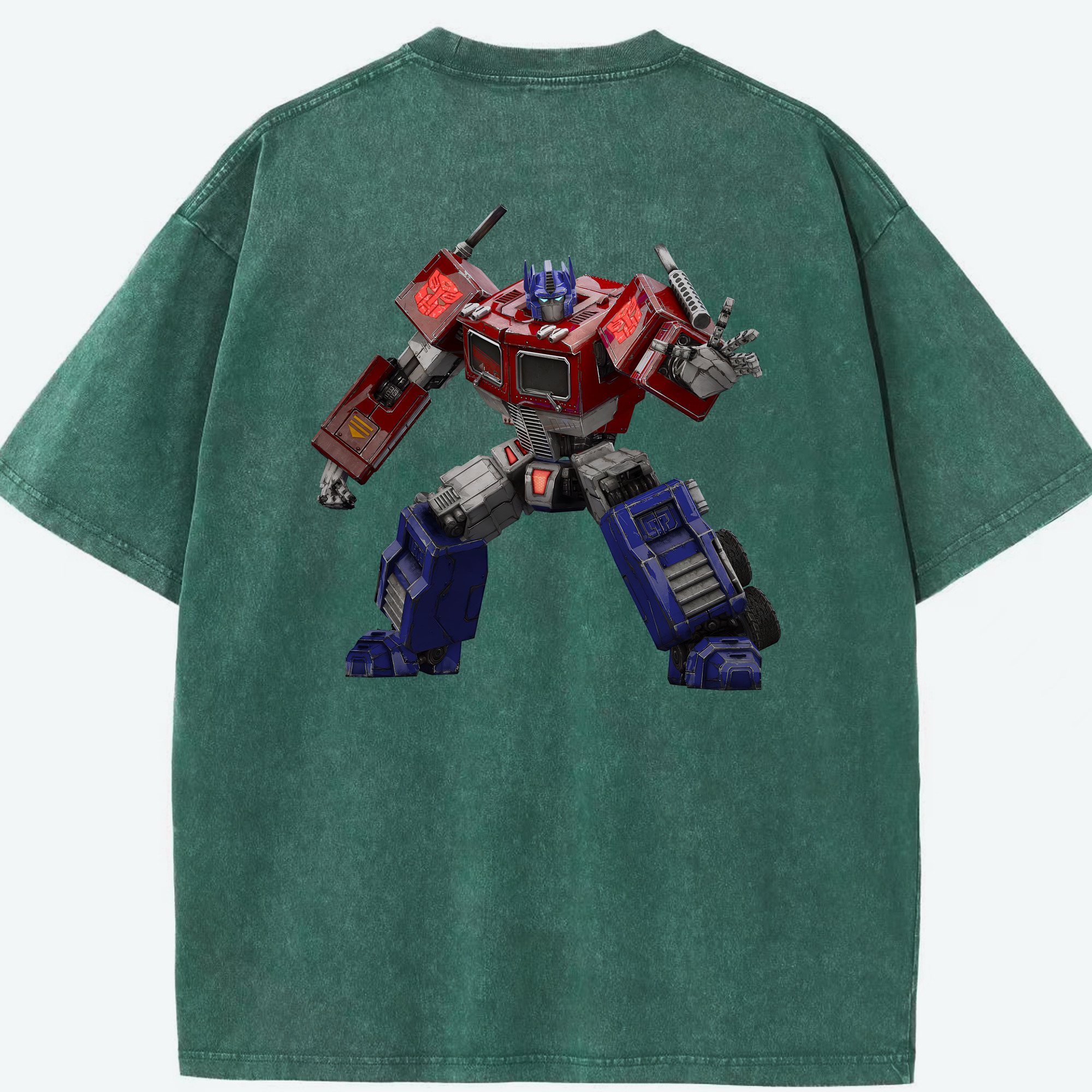（画像用） Transformers トランスフォーマー 綿100% ヴィンテージ風 半袖Tシャツ（背面プリント）